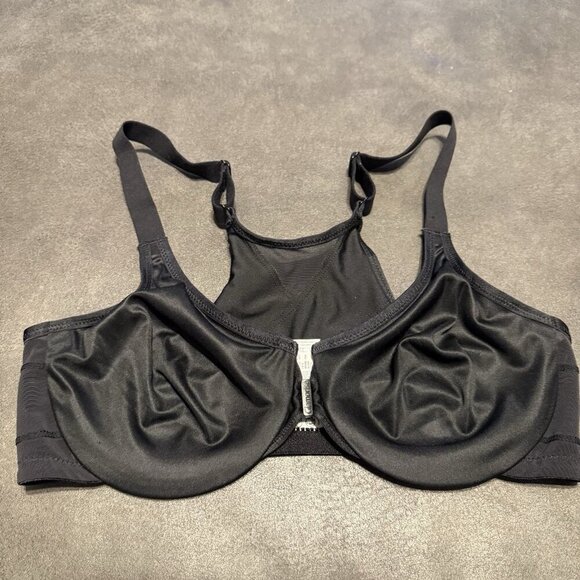 Glamorise Bra Black Women's Plus Size Wonderwire Posture Back Underwire Size 34D - Picture 2 of 6